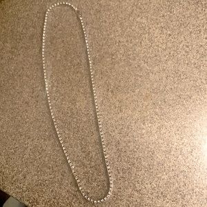 Brand New Silver Moissanite 24inch Necklace